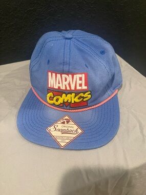 Marvel Blue & Red Comics Snapback Hat